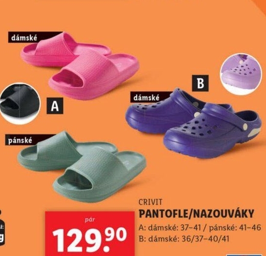 Dámské pantofle Crivit