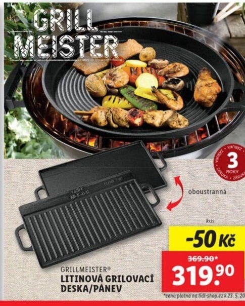 Litinová grilovací deska Grillmeister