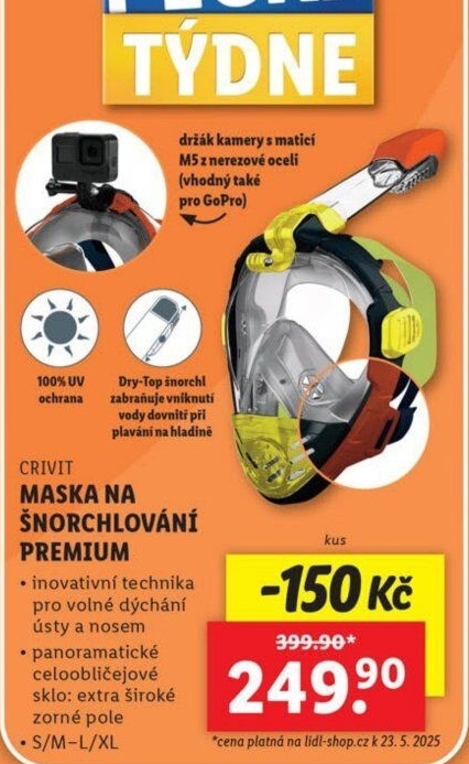 Maska na šnorchlování Crivit