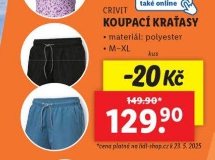 Pánské koupacíšortky - kraťasy Crivit