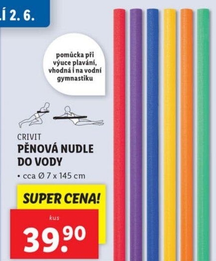 Pěnová nudle do vody Crivit