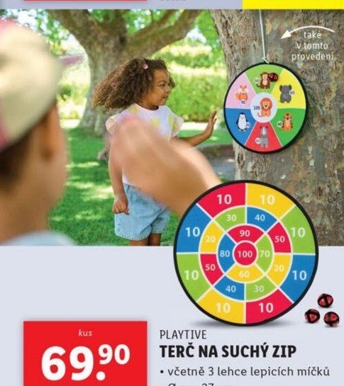 Terč dětský na suchý zip Playtive