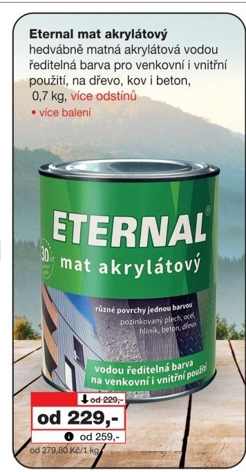 Akrylátová barva mat Eternal