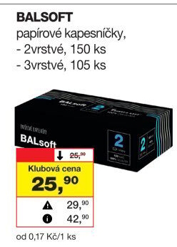 Papírové kapesníčky 2vrstvé BALsoft - box