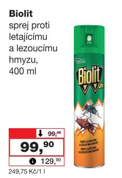 Přípravek proti létajícímu a lezoucímu hmyzu sprej Biolit