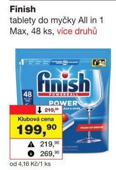 Tablety do myčky All in 1 Max Finish