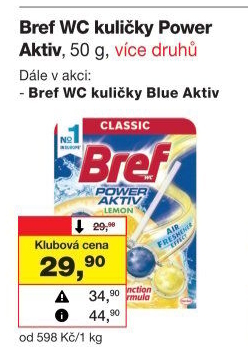 WC blok tuhý Power Aktiv Bref