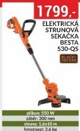 Elektrická strunová sekačka Besta 530-QS Black &