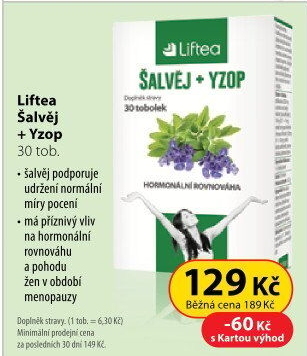 Doplněk stravy šalvěj + Yzop Liftea