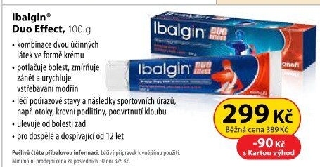Krém proti bolesti Duo effect Ibalgin