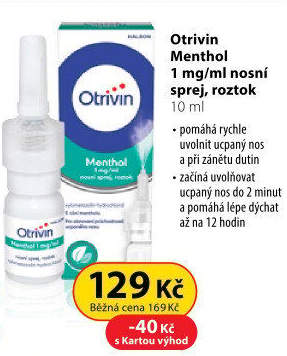 Nosní sprej 1 mg/ml Otrivin