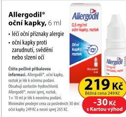 Oční kapky Allergodil