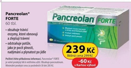 Tablety na zažívání Pancreolan Forte