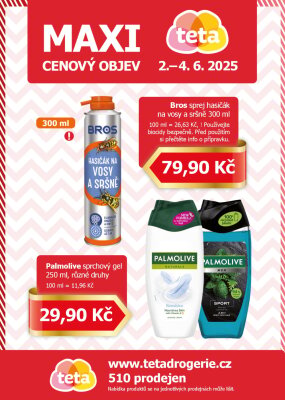 akční leták Teta drogerie 2.6.2025-4.6.2025