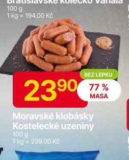 Moravské klobásky Kostelecké uzeniny