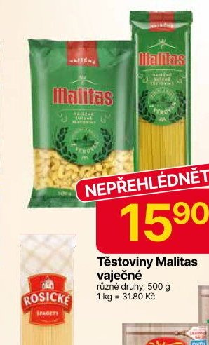 Těstoviny Malitas vaječné