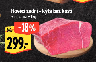 Hovězí kýta zadní bez kosti