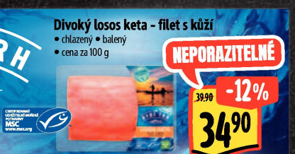 Losos divoký Keta filety Albert