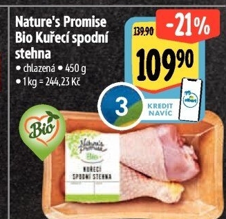 Kuřecí stehna bio Nature'
