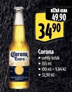Pivo světlý ležák Corona Extra