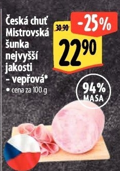Šunka vepřová Mistrovská nejvyšší jakosti Česká chuť