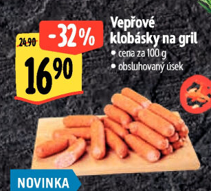 Vepřové klobásky na gril