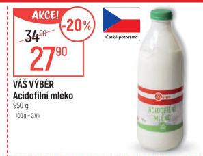 Acidofilní mléko Váš Výběr