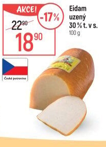 Sýr Eidam uzený 30% Lacrum