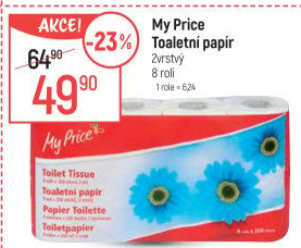Toaletní papír 2vrstvý My Price
