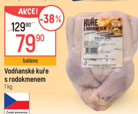 Kuře s rodokmenem Vodňanské kuře