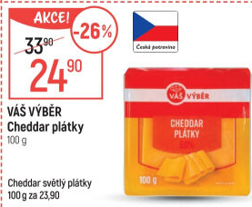 Sýr Cheddar Váš Výběr