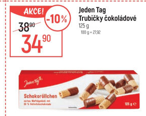 Trubičky čokoládové Jeden Tag