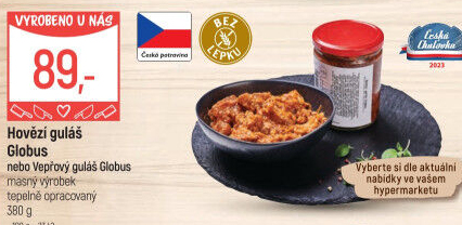 Hovězí guláš ve skle Globus