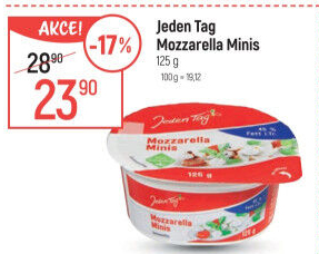Sýr Mozzarella Minis Jeden Tag