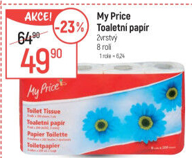 Toaletní papír 2vrstvý My Price