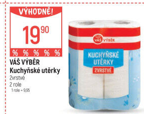 Utěrky kuchyňské 2vrstvé Váš Výběr