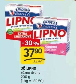 Tavený sýr Jihočeské Lipno Madeta