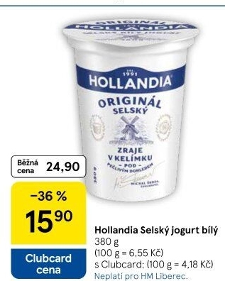 Bílý jogurt selský Hollandia