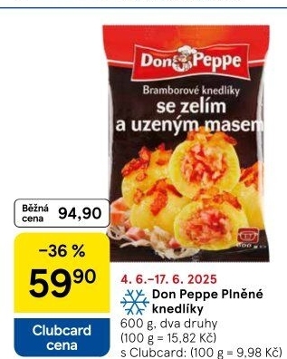 Plněné knedlíky mražené Don Peppe