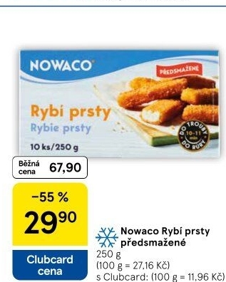 Rybí prsty předsmažené mražené Nowaco