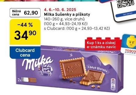 Sušenky Choco Biscuit Milka
