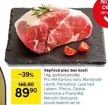 Vepřová plec bez kosti