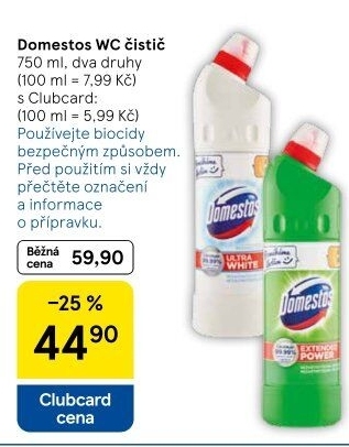 Čistič WC gelový Domestos