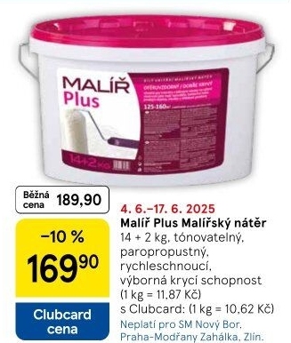 Malířský nátěr Malíř Plus