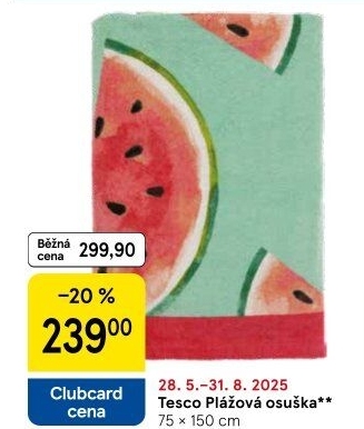 Osuška plážová Tesco