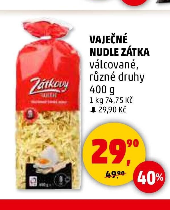 Vaječné nudle Zátka