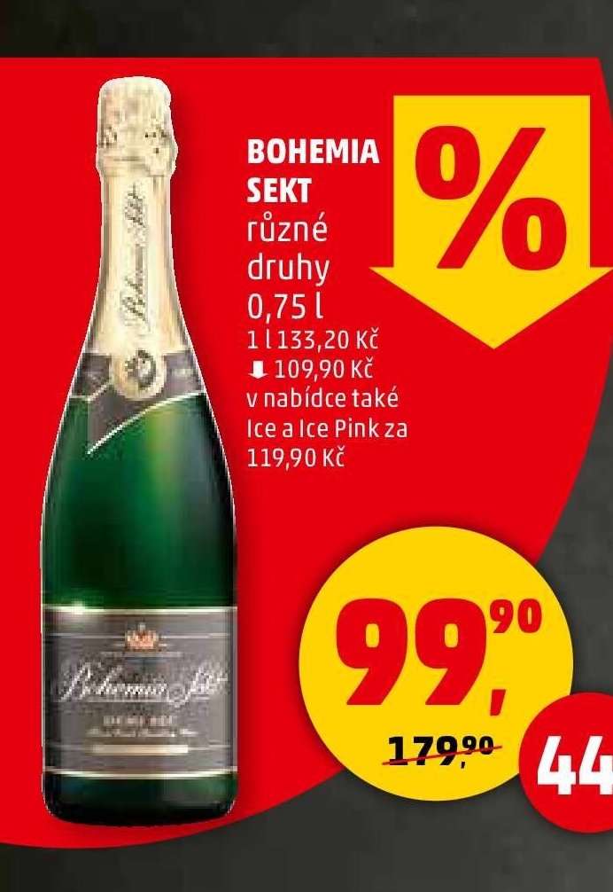 Bohemia Sekt různé druhy 0,75 l