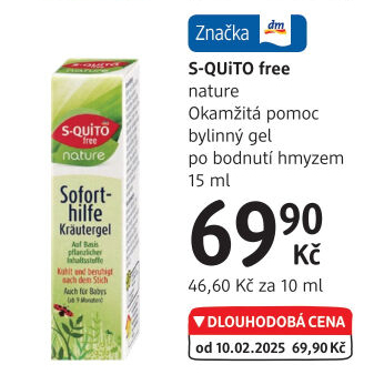 Gel po bodnutí hmyzem Kids free S-quito