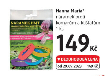 Náramek proti komárům a klíšťatům Hanna Maria