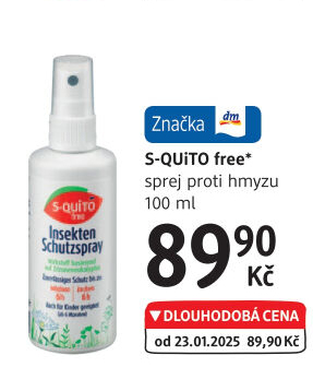 Sprej proti hmyzu free S-quito